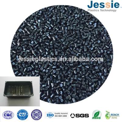 Injection mold virgin plastic granules and Flame-retardant PC/ABS